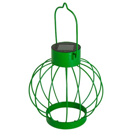 6.5" Outdoor Hanging LED Solar Lantern with Handle